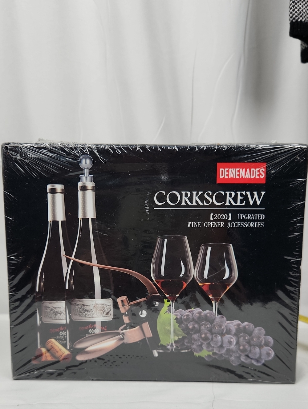 NIB Copper & Black Corkscrew Wine Opener Set Upgraded 2020